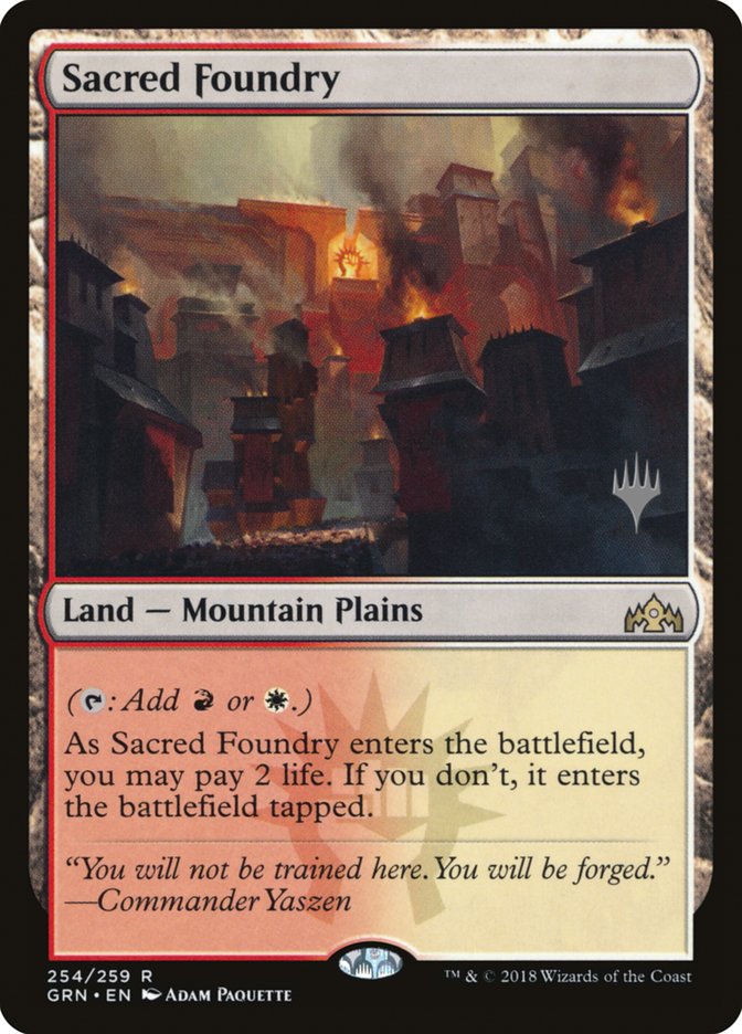 Sacred Foundry (Promo Pack) [Guilds of Ravnica Promos] | Webway Games