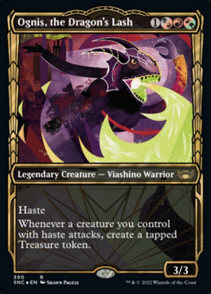 Ognis, the Dragon's Lash (Showcase Golden Age Gilded Foil) [Streets of New Capenna] | Webway Games