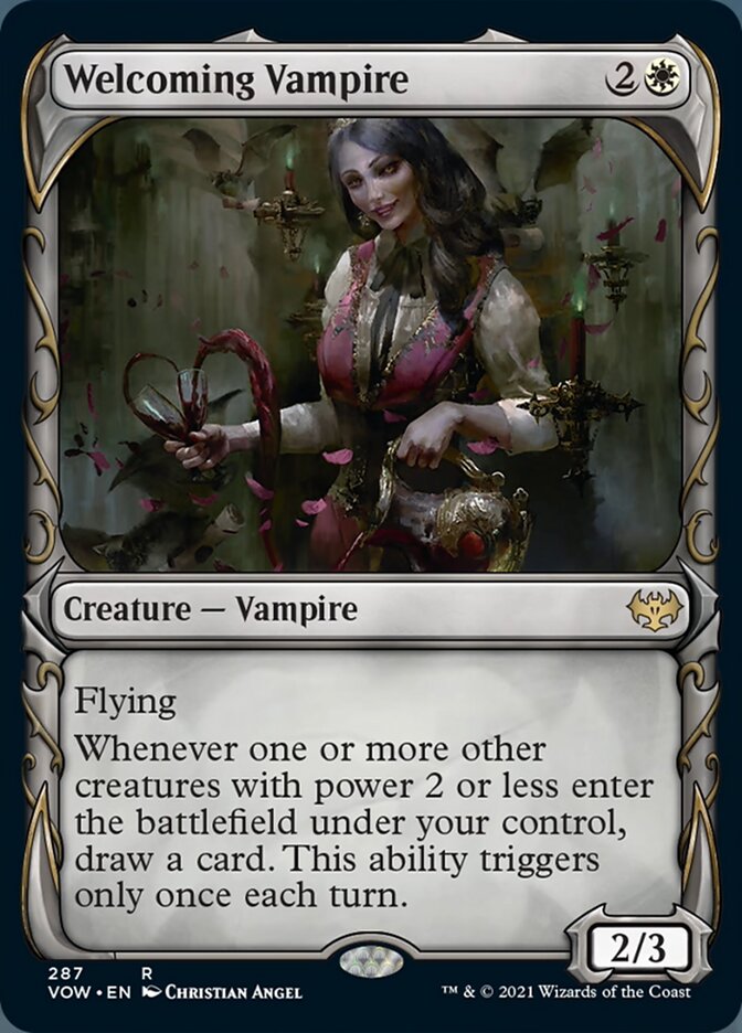 Welcoming Vampire (Showcase Fang Frame) [Innistrad: Crimson Vow] | Webway Games