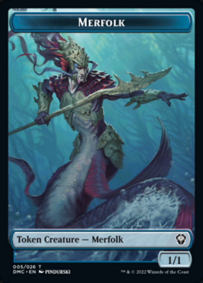 Saproling // Merfolk Double-sided Token [Dominaria United Tokens] | Webway Games
