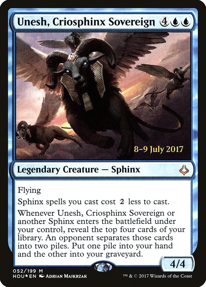 Unesh, Criosphinx Sovereign  (Prerelease) [Hour of Devastation Prerelease Promos] | Webway Games