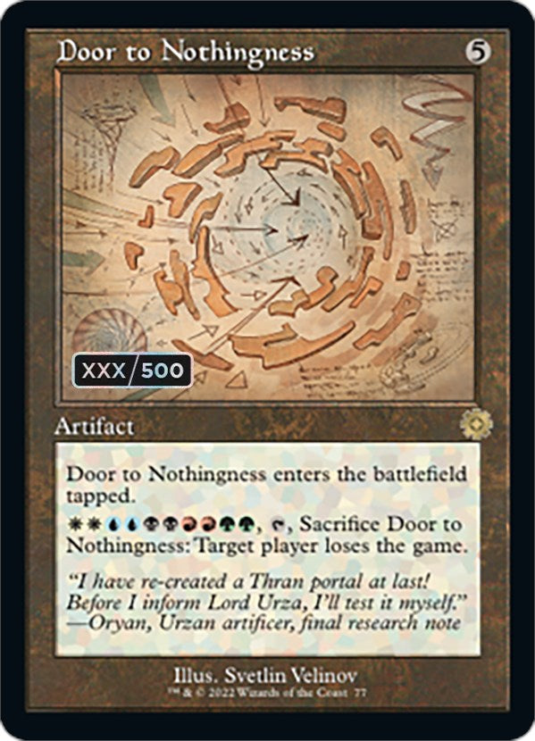 Door to Nothingness (Retro Schematic) (Serial Numbered) [The Brothers' War Retro Artifacts] | Webway Games