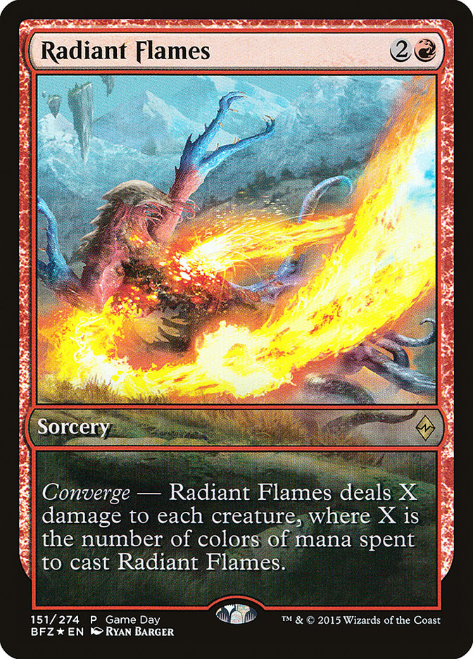 Radiant Flames (Game Day) [Battle for Zendikar Promos] | Webway Games