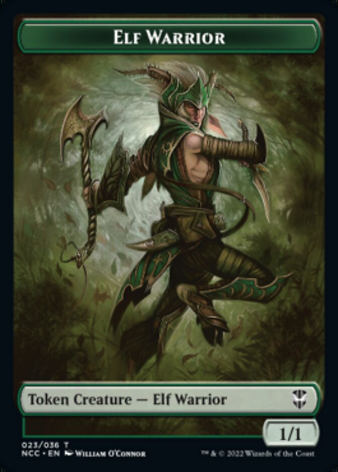 Elf Warrior // Wurm Double-sided Token [Streets of New Capenna Commander Tokens] | Webway Games