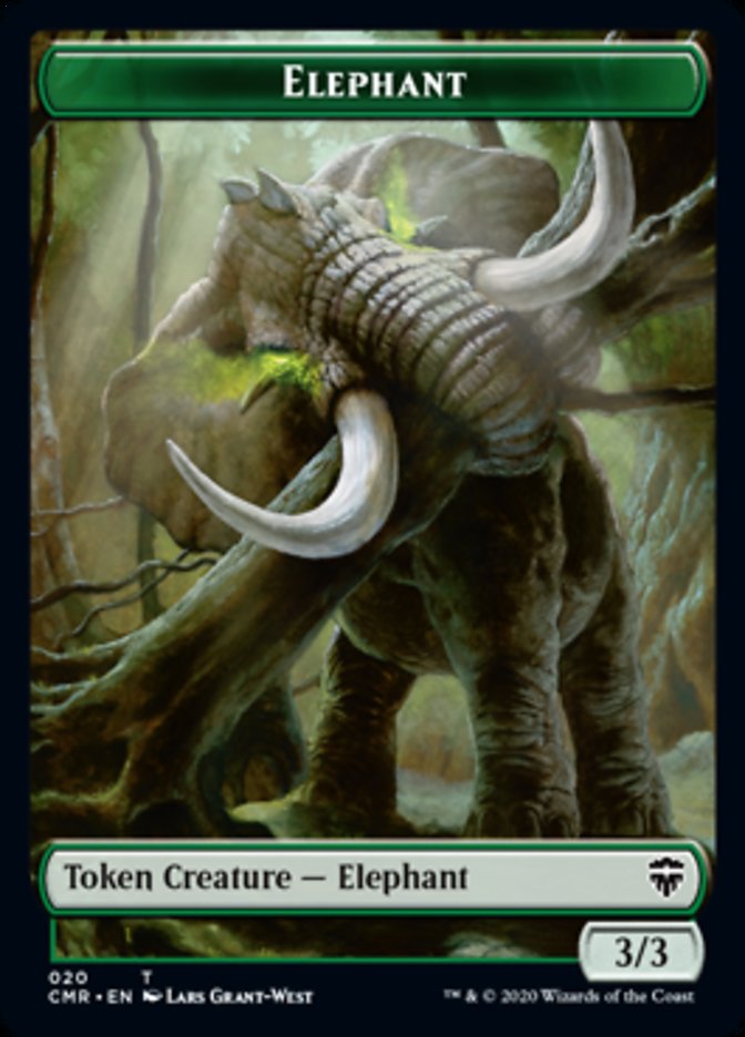 Elephant // Soldier Token [Commander Legends Tokens] | Webway Games