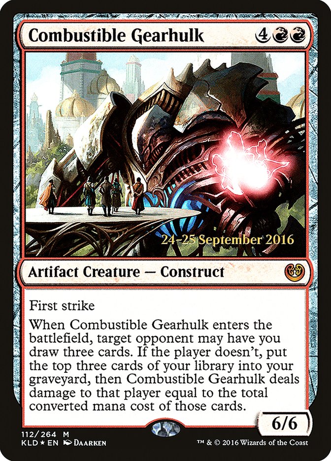 Combustible Gearhulk  (Prerelease) [Kaladesh Prerelease Promos] | Webway Games