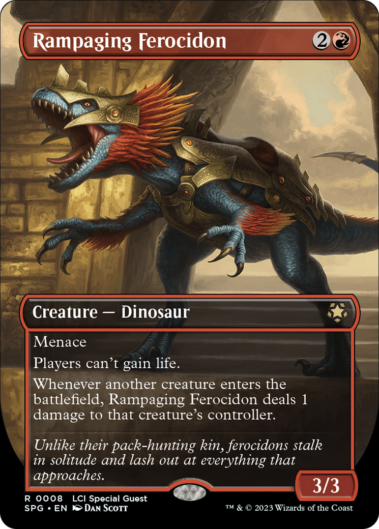 Rampaging Ferocidon (Borderless) [The Lost Caverns of Ixalan Special Guests] | Webway Games