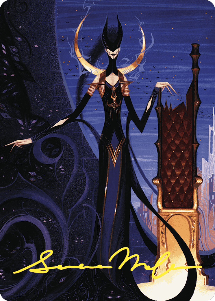 Ashiok, Wicked Manipulator Art Card (57/81) (Gold-Stamped Signature) [Wilds of Eldraine Art Series] | Webway Games