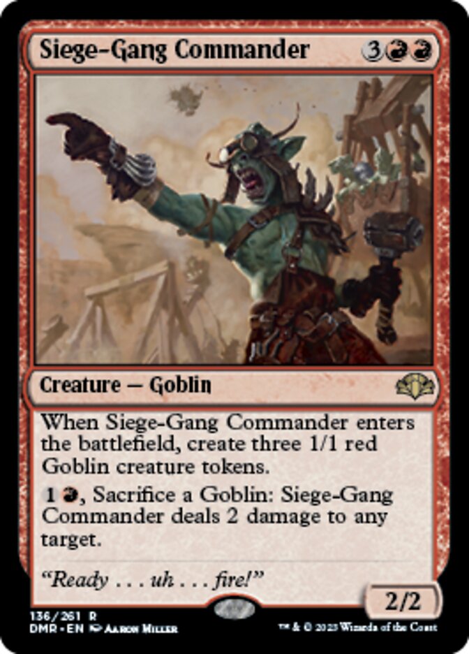 Siege-Gang Commander [Dominaria Remastered] | Webway Games