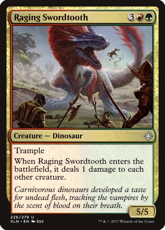 Raging Swordtooth [Ixalan] | Webway Games