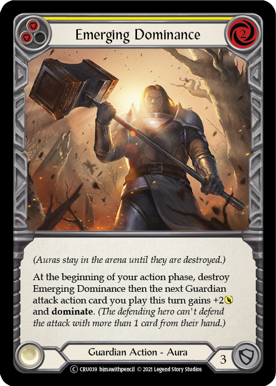 Emerging Dominance (Yellow) (Rainbow Foil) [CRU039-RF] Unlimited Rainbow Foil | Webway Games