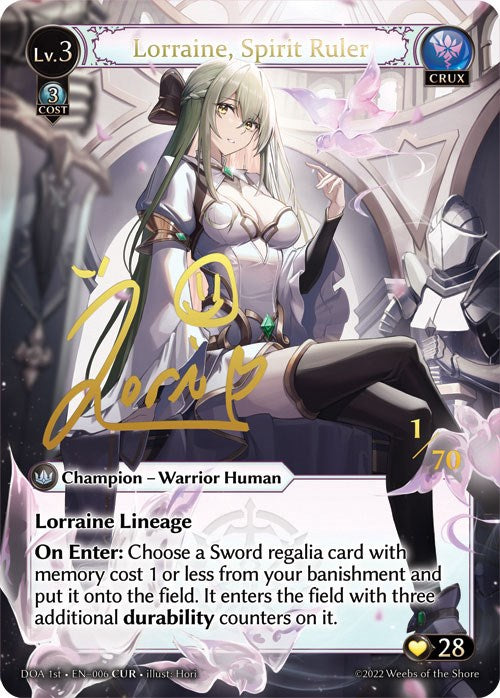 Lorraine, Spirit Ruler (CUR) (006) [Dawn of Ashes: 1st Edition] | Webway Games
