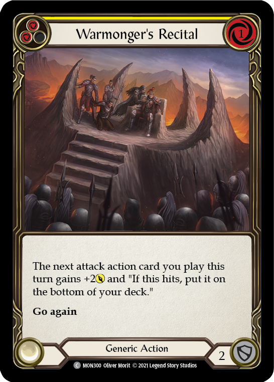 Warmonger's Recital (Yellow) [MON300] 1st Edition Normal | Webway Games