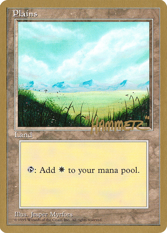 Plains (shr366) (Shawn "Hammer" Regnier) [Pro Tour Collector Set] | Webway Games