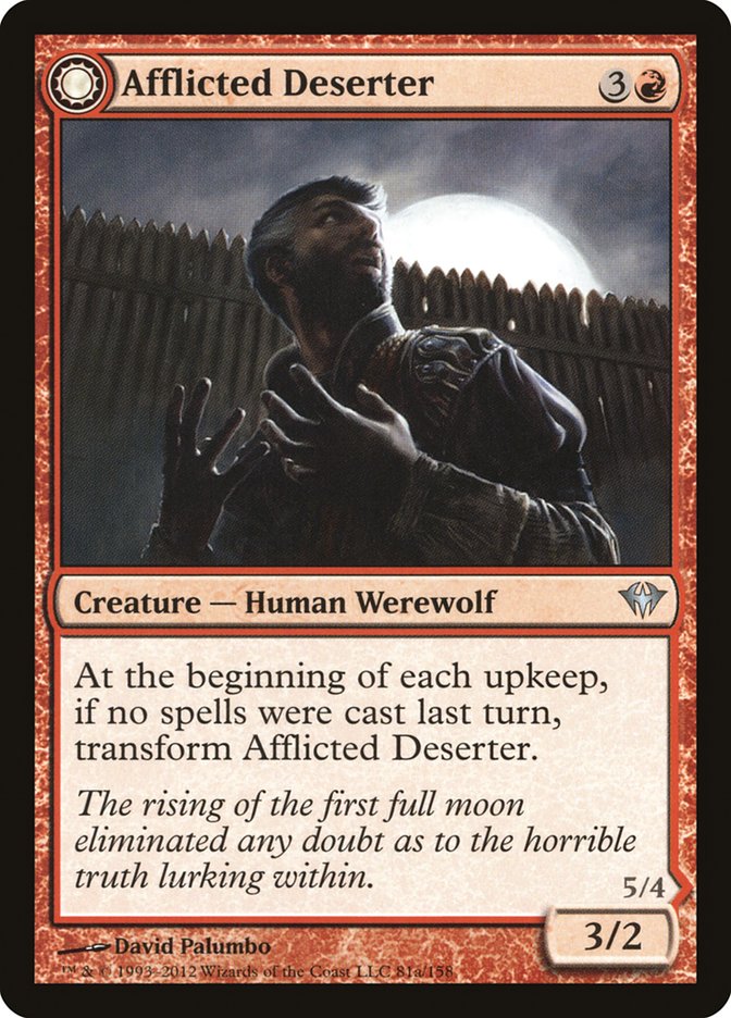 Afflicted Deserter // Werewolf Ransacker [Dark Ascension] | Webway Games