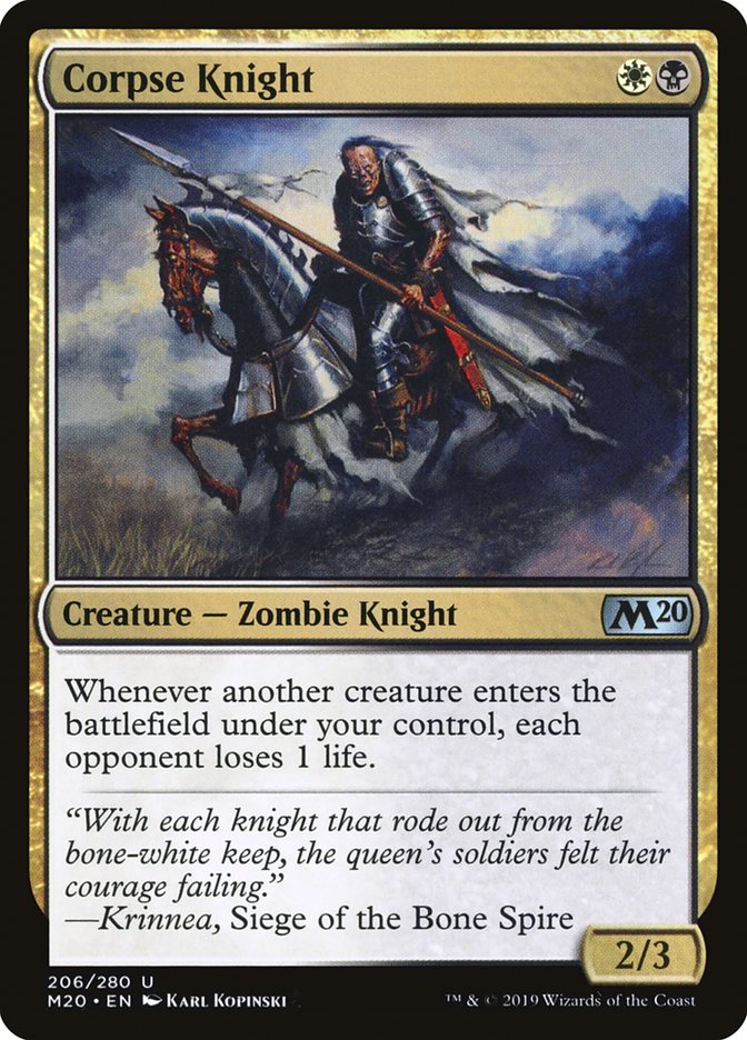 Corpse Knight (2/3 Misprint) [Core Set 2020] | Webway Games
