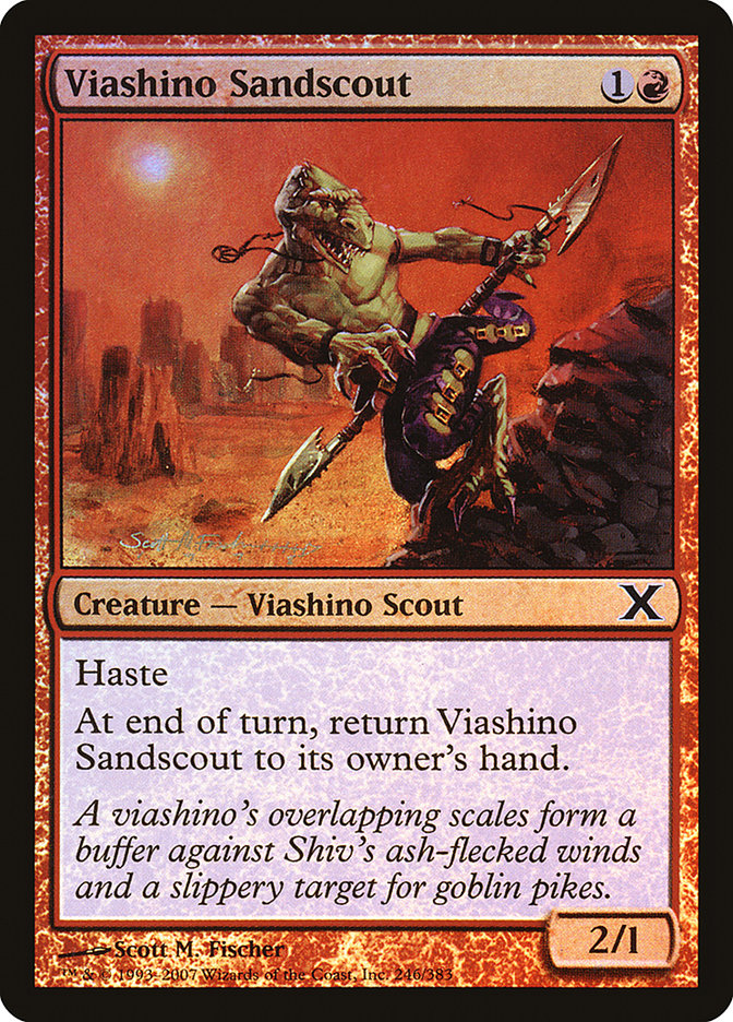 Viashino Sandscout (Premium Foil) [Tenth Edition] | Webway Games