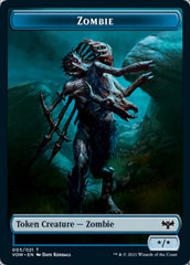 Human (001) // Zombie (005) Double-sided Token [Innistrad: Crimson Vow Tokens] | Webway Games