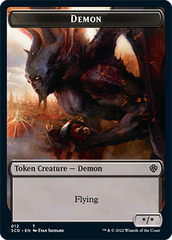 Demon // Demon Double-Sided Token [Starter Commander Decks] | Webway Games