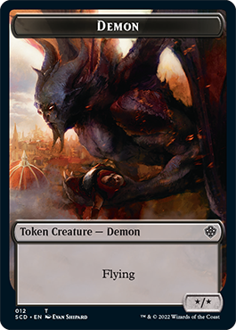 Demon // Demon Double-Sided Token [Starter Commander Decks] | Webway Games
