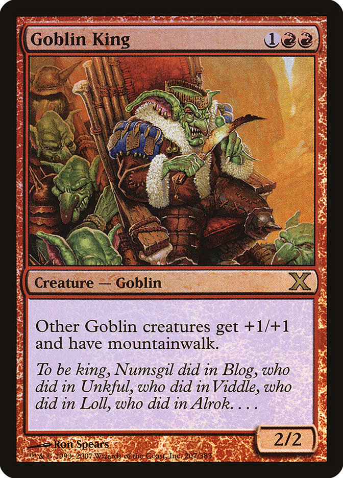 Goblin King (Premium Foil) [Tenth Edition] | Webway Games
