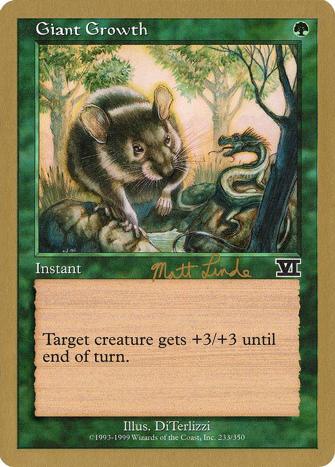 Giant Growth (Matt Linde) [World Championship Decks 1999] | Webway Games