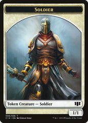 Soldier // Spirit Double-sided Token [Commander 2014 Tokens] | Webway Games