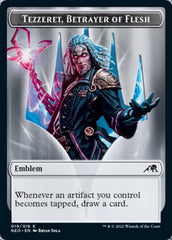 Spirit (002) // Tezzeret, Betrayer of Flesh Emblem Double-sided Token [Kamigawa: Neon Dynasty Tokens] | Webway Games