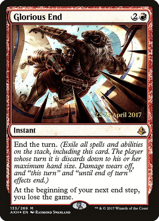 Glorious End  (Prerelease) [Amonkhet Prerelease Promos] | Webway Games