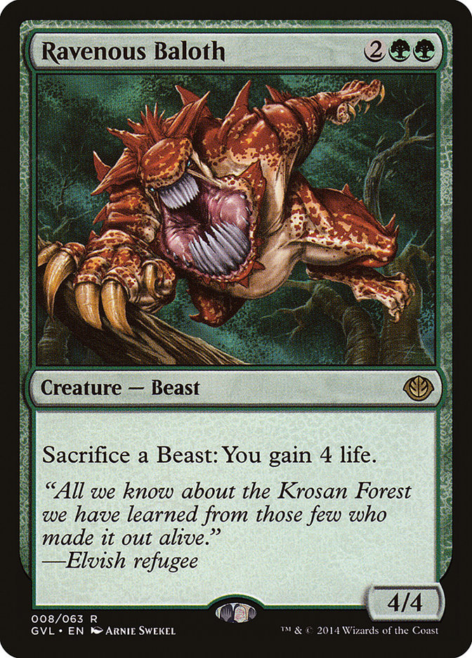 Ravenous Baloth (Garruk vs. Liliana) [Duel Decks Anthology] | Webway Games