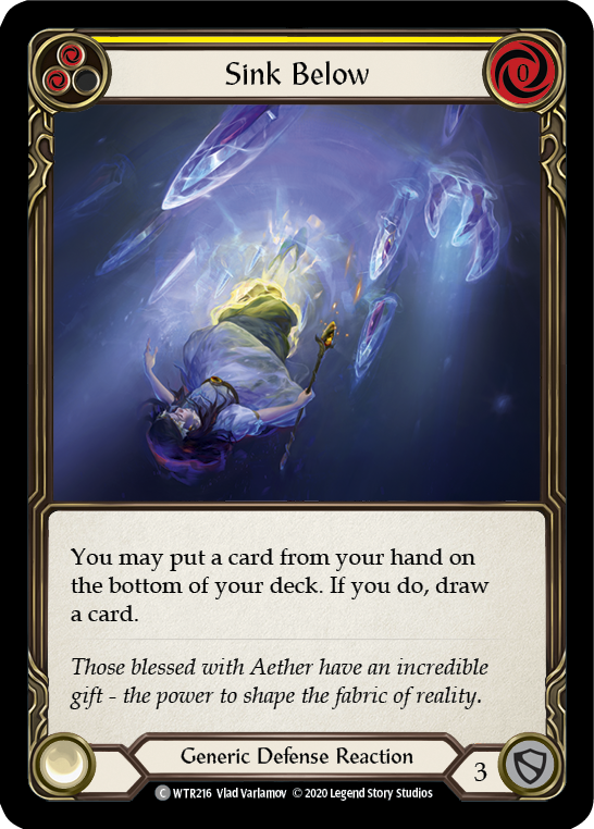 Sink Below (Yellow) [U-WTR216] (Welcome to Rathe Unlimited)  Unlimited Rainbow Foil | Webway Games