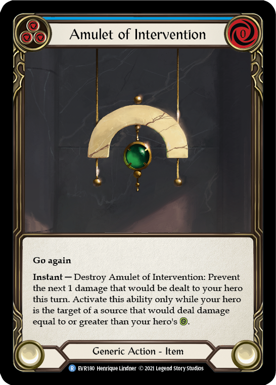 Amulet of Intervention [EVR180] (Everfest)  1st Edition Cold Foil | Webway Games