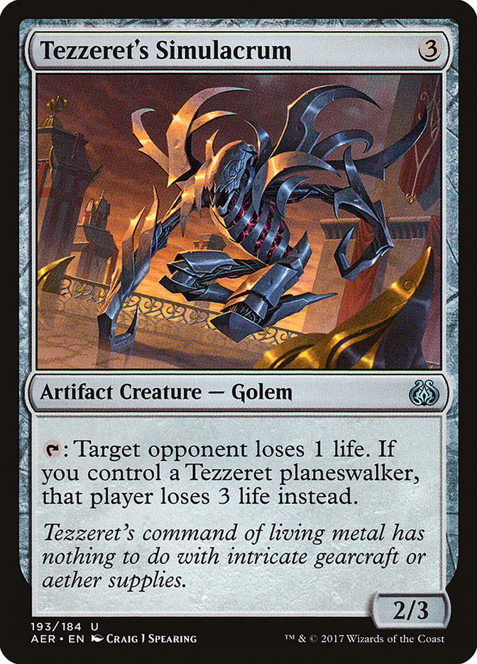 Tezzeret's Simulacrum [Aether Revolt] | Webway Games