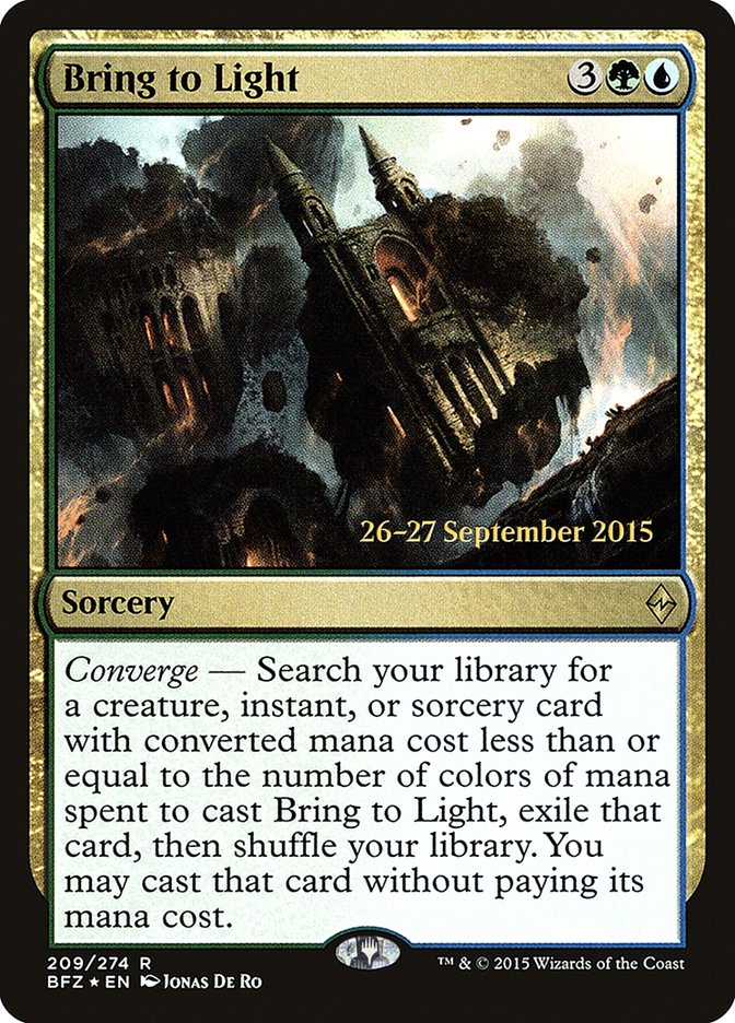 Bring to Light  (Prerelease) [Battle for Zendikar Prerelease Promos] | Webway Games