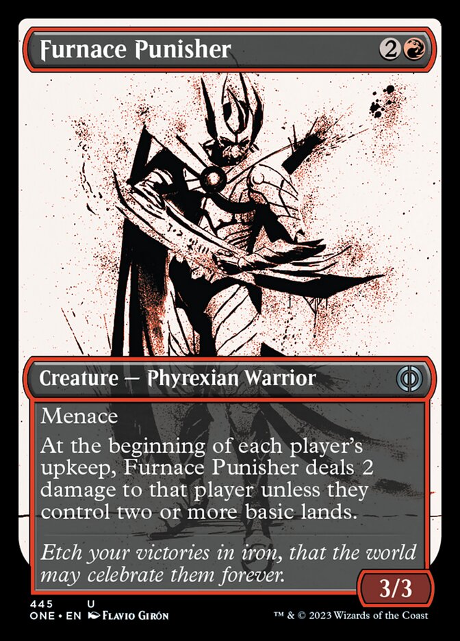 Furnace Punisher (Showcase Ichor Step-and-Compleat Foil) [Phyrexia: All Will Be One] | Webway Games