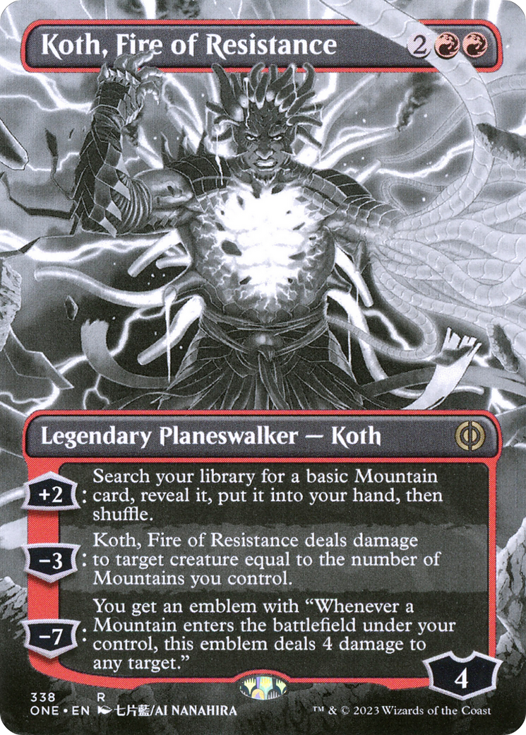 Koth, Fire of Resistance (Borderless Manga) [Phyrexia: All Will Be One] | Webway Games