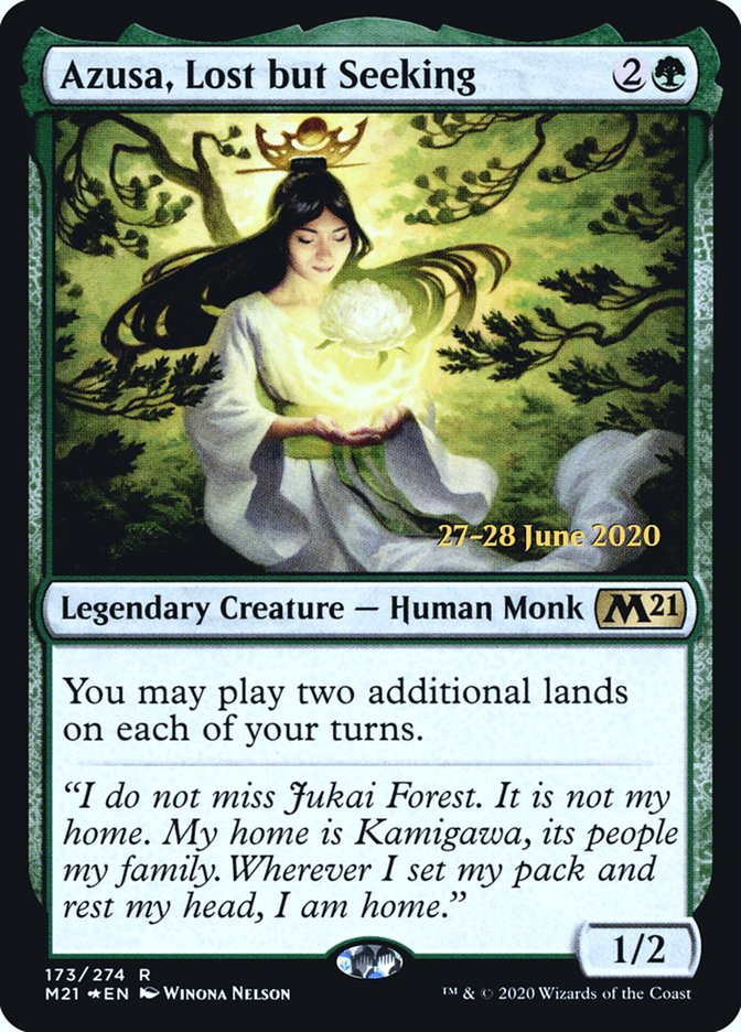 Azusa, Lost but Seeking  [Core Set 2021 Prerelease Promos] | Webway Games