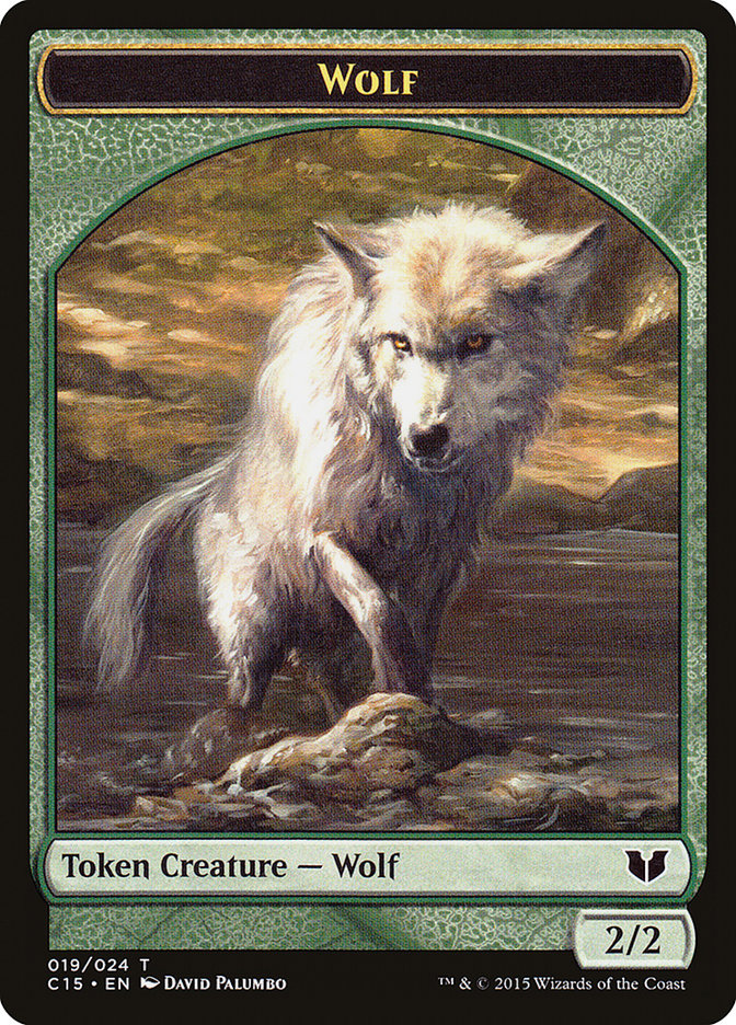 Wolf // Zombie Double-Sided Token [Commander 2015 Tokens] | Webway Games