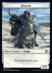 Zombie Knight // Knight Double-sided Token [Dominaria United Commander Tokens] | Webway Games