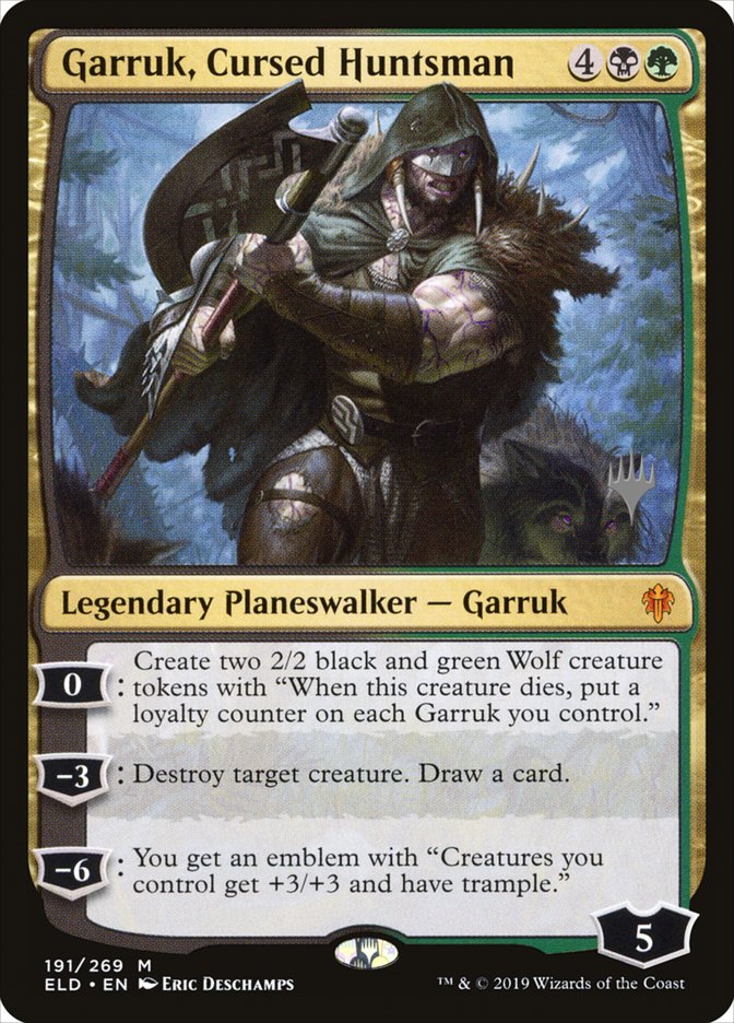 Garruk, Cursed Huntsman (Promo Pack) [Throne of Eldraine Promos] | Webway Games