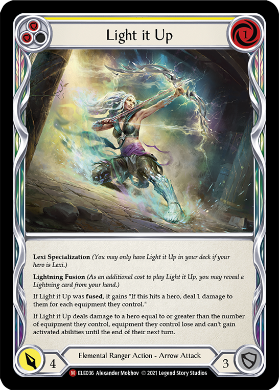 Light it Up [ELE036] (Tales of Aria)  1st Edition Rainbow Foil | Webway Games