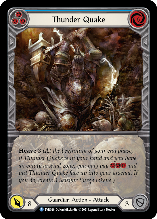 Thunder Quake (Blue) [EVR026] (Everfest)  1st Edition Extended Art Rainbow Foil | Webway Games