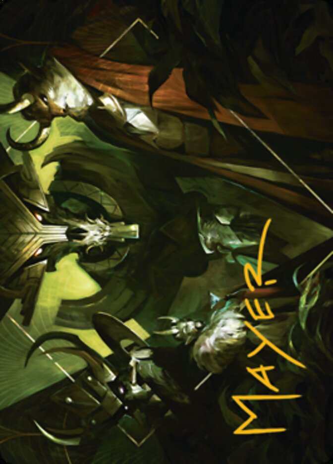 Meeting of the Five Art Card (Gold-Stamped Signature) [Streets of New Capenna Art Series] | Webway Games