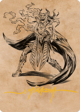 Livaan, Cultist of Tiamat Art Card (Gold-Stamped Signature) [Commander Legends: Battle for Baldur's Gate Art Series] | Webway Games