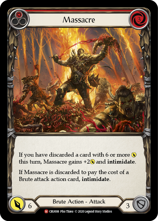 Massacre [CRU008] 1st Edition Rainbow Foil | Webway Games