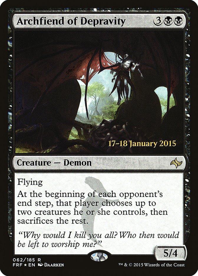 Archfiend of Depravity  (Prerelease) [Fate Reforged Prerelease Promos] | Webway Games