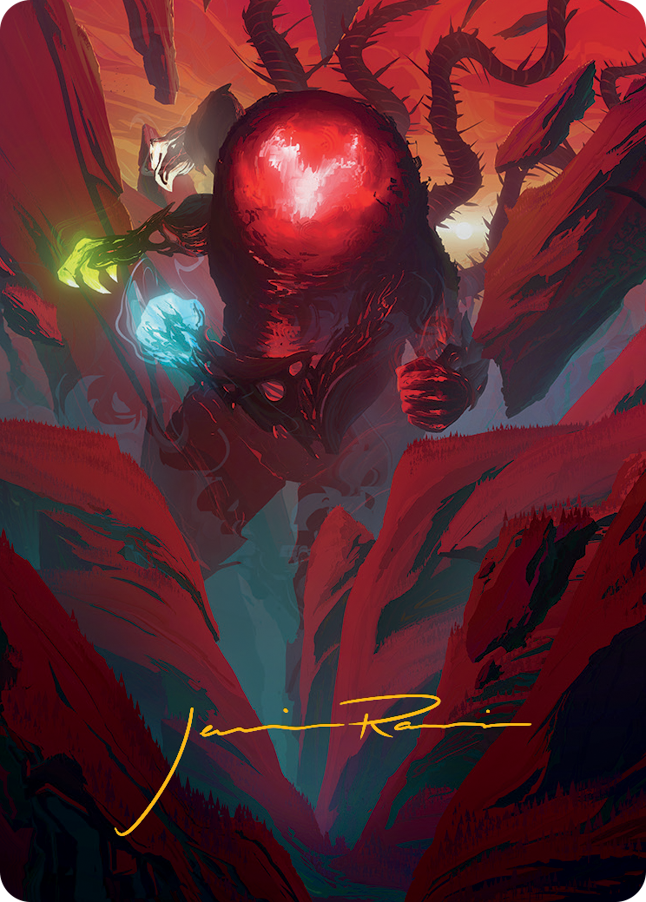 Omnath, Locus of All Art Card (62) (Gold-Stamped Signature) [March of the Machine Art Series] | Webway Games