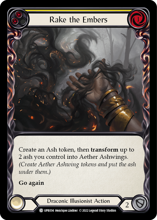 Rake the Embers (Yellow) [UPR034] (Uprising)  Rainbow Foil | Webway Games