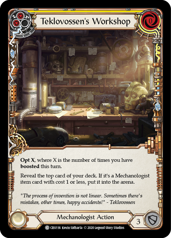 Teklovossen's Workshop (Yellow) [CRU116] 1st Edition Rainbow Foil | Webway Games
