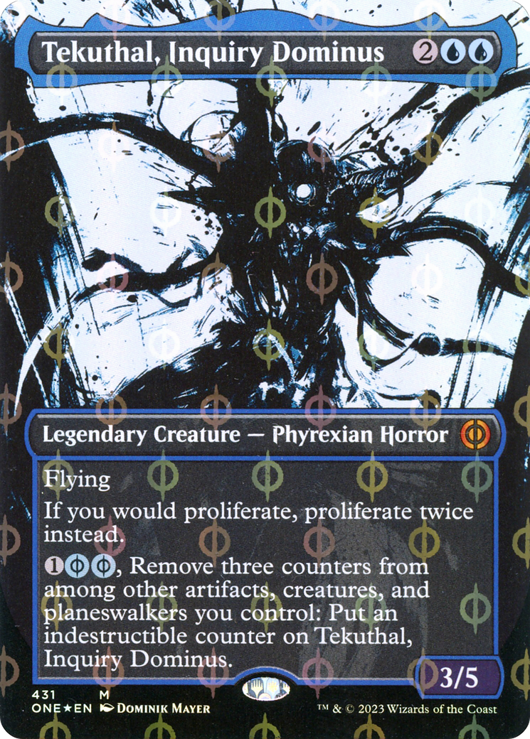 Tekuthal, Inquiry Dominus (Borderless Ichor Step-and-Compleat Foil) [Phyrexia: All Will Be One] | Webway Games